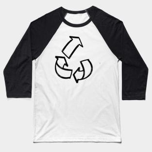 Upcycle shirt black and white Baseball T-Shirt